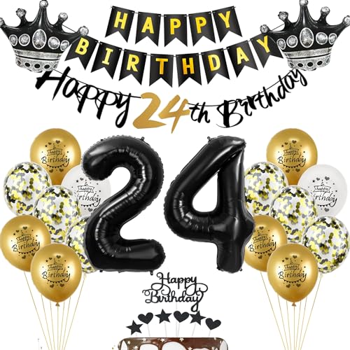 Luftballons 24. Geburtstag Dekoration Schwarz/gold Tortendeko Geburtstag 24 Jahre Mann Männer ballons 24 Geburtstag Frauen Mann,Tortendeko 24. Geburtstag Mann Frauen,Geburtstagsdeko 24 Jahre Mann Luftballons 24. Geburtstag Dekoration Schwarz/gold Tortendeko Geburtstag 24 Jahre Mann Männer ballons 24 Geburtstag Frauen Mann,Tortendeko 24. Geburtstag Mann Frauen,Geburtstagsdeko 24 Jahre Mann von Yishamei