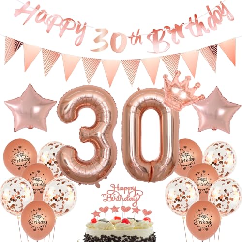 Luftballons 30 Geburtstag Frauen dekoration rosegold set,Ballon 30. Geburtstag Dekoration Frauen happy 30th birthday Girlanden,30 jahre Frau deko Geburtstagsdeko 30 jahre Frauen 30 jahre Tortendeko Luftballons 30 Geburtstag Frauen dekoration rosegold set,Ballon 30. Geburtstag Dekoration Frauen happy 30th birthday Girlanden,30 jahre Frau deko Geburtstagsdeko 30 jahre Frauen 30 jahre Tortendeko von Yishamei
