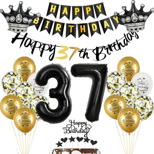 Luftballons 37. Geburtstag Dekoration Schwarz/gold Tortendeko Geburtstag 37 Jahre Mann Männer ballons 37 Geburtstag Frauen Mann,Tortendeko 37. Geburtstag Mann Frauen,Geburtstagsdeko 37 Jahre Mann Luftballons 37. Geburtstag Dekoration Schwarz/gold Tortendeko Geburtstag 37 Jahre Mann Männer ballons 37 Geburtstag Frauen Mann,Tortendeko 37. Geburtstag Mann Frauen,Geburtstagsdeko 37 Jahre Mann von Yishamei