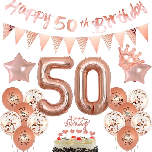Luftballons 50 Geburtstag Frauen dekoration rosegold set,Ballon 50. Geburtstag Dekoration Frauen happy 50th birthday Girlanden,50 jahre Frau deko Geburtstagsdeko 50 jahre Frauen 50 jahre Tortendeko Luftballons 50 Geburtstag Frauen dekoration rosegold set,Ballon 50. Geburtstag Dekoration Frauen happy 50th birthday Girlanden,50 jahre Frau deko Geburtstagsdeko 50 jahre Frauen 50 jahre Tortendeko von Yishamei