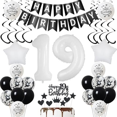 Luftsballon 19. Geburtstag Junge deko Schwarz Weiß Geburtstagsdeko 19 Jahre Mädchen Dekoration tortendeko 19 .Geburtstag Mädchen ballons 19.Geburtstag Deko Kuchen Deko 19. Geburtstag Junge deko Luftsballon 19. Geburtstag Junge deko Schwarz Weiß Geburtstagsdeko 19 Jahre Mädchen Dekoration tortendeko 19 .Geburtstag Mädchen ballons 19.Geburtstag Deko Kuchen Deko 19. Geburtstag Junge deko von Yishamei
