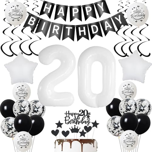 Luftsballon 20. Geburtstag Mann deko Schwarz Weiß Geburtstagsdeko 20 Jahre Frauen Dekoration tortendeko 20 .Geburtstag Frau ballons 20.Geburtstag Deko Kuchen Deko 20. Geburtstag Mann deko Luftsballon 20. Geburtstag Mann deko Schwarz Weiß Geburtstagsdeko 20 Jahre Frauen Dekoration tortendeko 20 .Geburtstag Frau ballons 20.Geburtstag Deko Kuchen Deko 20. Geburtstag Mann deko von Yishamei