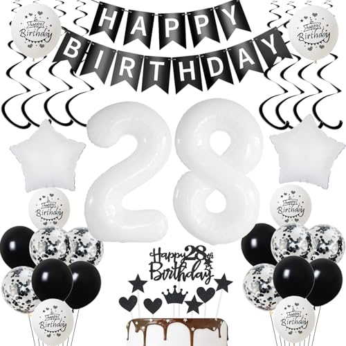 Luftsballon 28. Geburtstag Mann deko Schwarz Weiß Geburtstagsdeko 28 Jahre Frauen Dekoration tortendeko 28 .Geburtstag Frau ballons 28.Geburtstag Deko Kuchen Deko 28. Geburtstag Mann deko Luftsballon 28. Geburtstag Mann deko Schwarz Weiß Geburtstagsdeko 28 Jahre Frauen Dekoration tortendeko 28 .Geburtstag Frau ballons 28.Geburtstag Deko Kuchen Deko 28. Geburtstag Mann deko von Yishamei