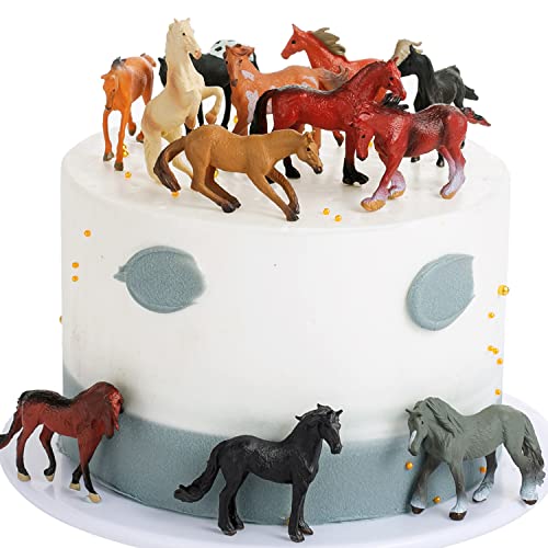 Pferde Kuchendeckel, Pferde Figuren Kuchen Deko, Tortendeko Pferd, Pferd Tortenaufleger, Pferde Cake Topper,Pferde Geburtstagsdeko, Pferde Kuchen Toppers, Pferde Kuchen Dekorationen von Yishamei