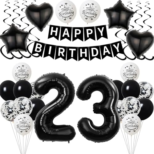 Schwarz Luftballon 23. Geburtstag Dekoration Mann Frauen,deko 23 Jahre Geburtstag Mann,Geburtstagsdeko 23 Jahre Frauen Folienballon 23. Geburtstag Mann Ballon 23. Geburtstag Männer Schwarz Schwarz Luftballon 23. Geburtstag Dekoration Mann Frauen,deko 23 Jahre Geburtstag Mann,Geburtstagsdeko 23 Jahre Frauen Folienballon 23. Geburtstag Mann Ballon 23. Geburtstag Männer Schwarz von Yishamei