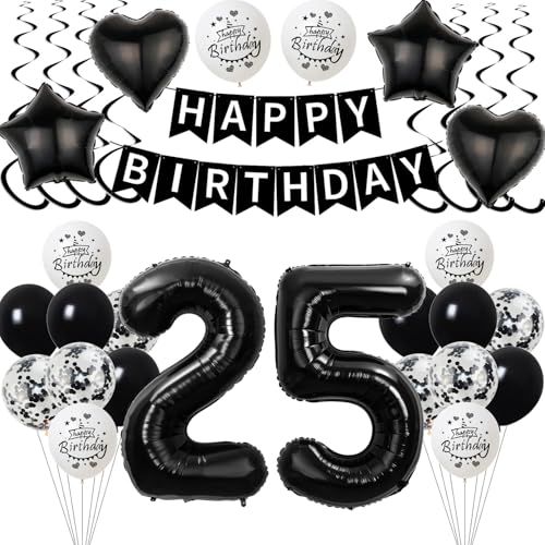 Schwarz Luftballon 25. Geburtstag Dekoration Mann Frauen,deko 25 Jahre Geburtstag Mann ,Geburtstagsdeko 25 Jahre Frauen Folienballon 25. Geburtstag Mann Ballon 25. Geburtstag Männer Schwarz Schwarz Luftballon 25. Geburtstag Dekoration Mann Frauen,deko 25 Jahre Geburtstag Mann ,Geburtstagsdeko 25 Jahre Frauen Folienballon 25. Geburtstag Mann Ballon 25. Geburtstag Männer Schwarz von Yishamei