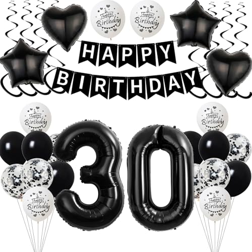 Schwarz Luftballon 30. Geburtstag Dekoration Mann Frauen,deko 30 Jahre Geburtstag Mann,Geburtstagsdeko 30 Jahre Frauen Folienballon 30. Geburtstag Mann Ballon 30. Geburtstag Männer Schwarz Schwarz Luftballon 30. Geburtstag Dekoration Mann Frauen,deko 30 Jahre Geburtstag Mann,Geburtstagsdeko 30 Jahre Frauen Folienballon 30. Geburtstag Mann Ballon 30. Geburtstag Männer Schwarz von Yishamei