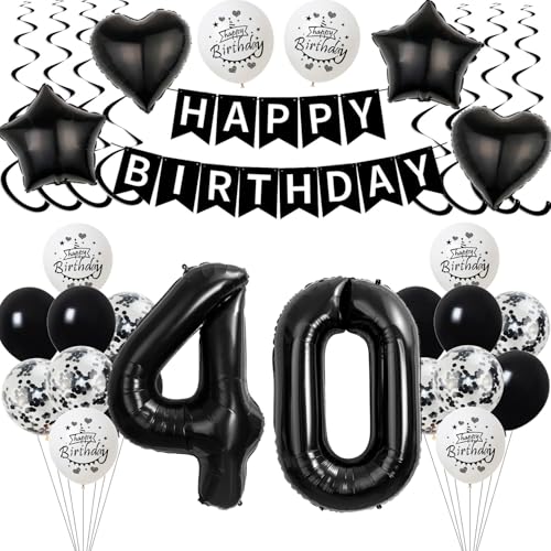Schwarz Luftballon 40. Geburtstag Dekoration Mann Frauen,deko 40 Jahre Geburtstag Mann ,Geburtstagsdeko 40 Jahre Frauen Folienballon 40. Geburtstag Mann Ballon 40. Geburtstag Männer Schwarz Schwarz Luftballon 40. Geburtstag Dekoration Mann Frauen,deko 40 Jahre Geburtstag Mann ,Geburtstagsdeko 40 Jahre Frauen Folienballon 40. Geburtstag Mann Ballon 40. Geburtstag Männer Schwarz von Yishamei