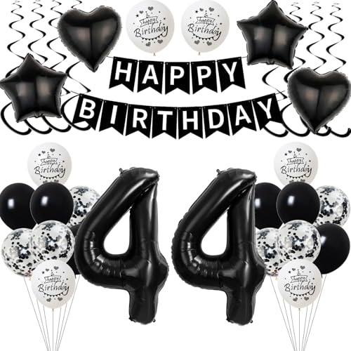 Schwarz Luftballon 44. Geburtstag Dekoration Mann Frauen,deko 44 Jahre Geburtstag Mann ,Geburtstagsdeko 44 Jahre Frauen Folienballon 44. Geburtstag Mann Ballon 44. Geburtstag Männer Schwarz Schwarz Luftballon 44. Geburtstag Dekoration Mann Frauen,deko 44 Jahre Geburtstag Mann ,Geburtstagsdeko 44 Jahre Frauen Folienballon 44. Geburtstag Mann Ballon 44. Geburtstag Männer Schwarz von Yishamei