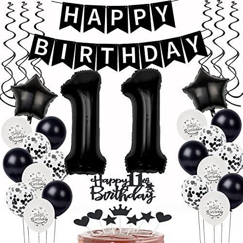 Schwarz Weiß Luftballons 11. Geburtstag Dekoration,Geburtstagsdeko 11 Jahre Junge Mädchen Tortendeko 11 Geburtstag junge Ballons 11. Junge Happy Birthday 11 Jahre Junge deko Schwarz Weiß Luftballons 11. Geburtstag Dekoration,Geburtstagsdeko 11 Jahre Junge Mädchen Tortendeko 11 Geburtstag junge Ballons 11. Junge Happy Birthday 11 Jahre Junge deko von Yishamei