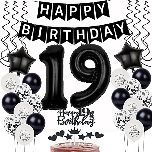Schwarz Weiß Luftballons 19. Geburtstag Dekoration,Geburtstagsdeko 19 Jahre Junge Mädchen Tortendeko 19 Geburtstag junge Ballons 19. Junge Happy Birthday 19 Jahre Junge deko Schwarz Weiß Luftballons 19. Geburtstag Dekoration,Geburtstagsdeko 19 Jahre Junge Mädchen Tortendeko 19 Geburtstag junge Ballons 19. Junge Happy Birthday 19 Jahre Junge deko von Yishamei