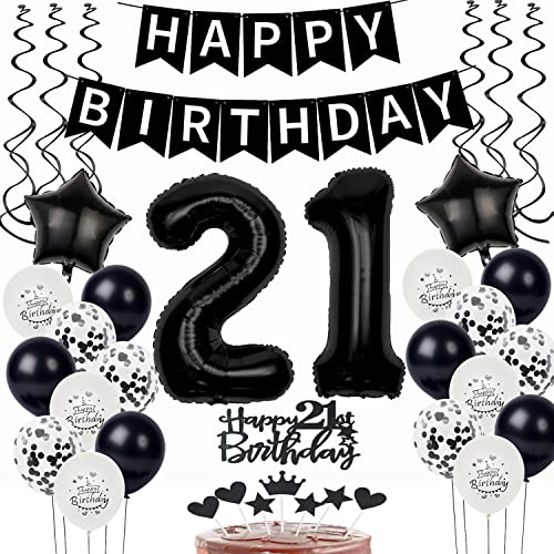 Schwarz Weiß Luftballons 21. Geburtstag Dekoration,Geburtstagsdeko 21 Jahre mann frauen Tortendeko 21 Geburtstag Ballons 21. mann Happy Birthday 21 Jahre männer deko 21 Schwarz Weiß Luftballons 21. Geburtstag Dekoration,Geburtstagsdeko 21 Jahre mann frauen Tortendeko 21 Geburtstag Ballons 21. mann Happy Birthday 21 Jahre männer deko 21 von Yishamei