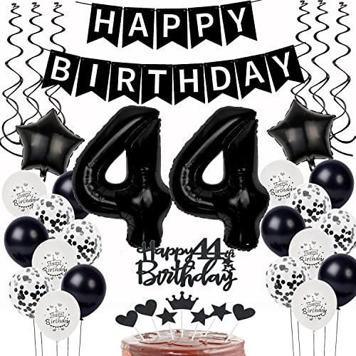 Schwarz Weiß Luftballons 44. Geburtstag Dekoration,Geburtstagsdeko 44 Jahre mann frauen Tortendeko 44 Geburtstag Ballons 44. mann Happy Birthday 44 Jahre männer deko 44 Schwarz Weiß Luftballons 44. Geburtstag Dekoration,Geburtstagsdeko 44 Jahre mann frauen Tortendeko 44 Geburtstag Ballons 44. mann Happy Birthday 44 Jahre männer deko 44 von Yishamei
