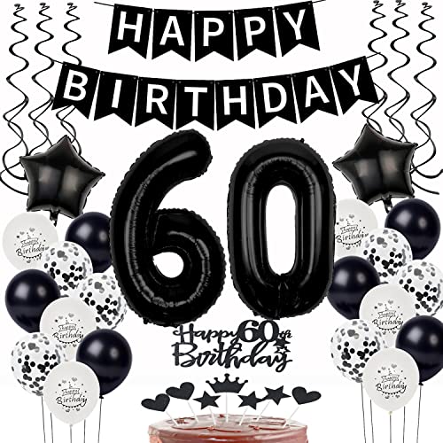Schwarz Weiß Luftballons 60. Geburtstag Dekoration,Geburtstagsdeko 60 Jahre mann frauen Tortendeko 60 Geburtstag Ballons 60. mann Happy Birthday 60 Jahre männer deko 60 Schwarz Weiß Luftballons 60. Geburtstag Dekoration,Geburtstagsdeko 60 Jahre mann frauen Tortendeko 60 Geburtstag Ballons 60. mann Happy Birthday 60 Jahre männer deko 60 von Yishamei