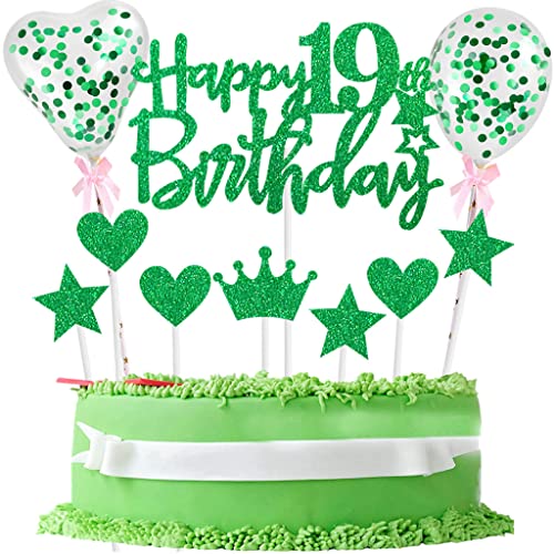 Tortendeko 19 Jahre Junge Tortendeko 19 Geburtstag Glitzer 19. Geburtstagstorte Topper Happy 19th Birthday Tortendeko Kuchendeko 19. Geburtstag Grün 19 Kuchen Topper 19 Tortenaufsatz Tortendeko 19 Jahre Junge Tortendeko 19 Geburtstag Glitzer 19. Geburtstagstorte Topper Happy 19th Birthday Tortendeko Kuchendeko 19. Geburtstag Grün 19 Kuchen Topper 19 Tortenaufsatz von Yishamei