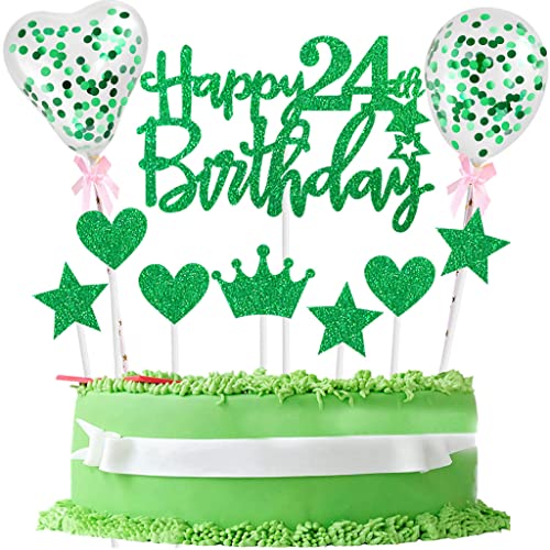 Tortendeko 24 Jahre Mann Frau Tortendeko 24 Geburtstag Glitzer 24. Geburtstagstorte Topper Happy 24th Birthday Tortendeko Kuchendeko 24. Geburtstag Grün 24 Kuchen Topper 24 Tortenaufsatz Tortendeko 24 Jahre Mann Frau Tortendeko 24 Geburtstag Glitzer 24. Geburtstagstorte Topper Happy 24th Birthday Tortendeko Kuchendeko 24. Geburtstag Grün 24 Kuchen Topper 24 Tortenaufsatz von Yishamei