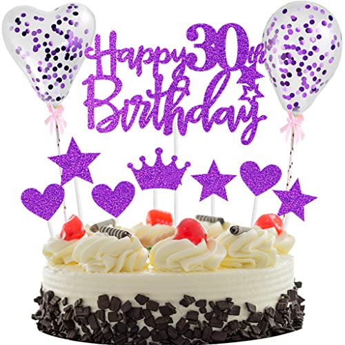 Tortendeko 30 Lila, Tortendeko 30 Geburtstag Frau, 30 Jahre Kuchendeko Geburtstag Frauen, Glitzer 30. Geburtstagstorte Topper, Happy 30th Birthday Tortendeko, Cake Topper für 30 Geburtstag Tortendeko 30 Lila, Tortendeko 30 Geburtstag Frau, 30 Jahre Kuchendeko Geburtstag Frauen, Glitzer 30. Geburtstagstorte Topper, Happy 30th Birthday Tortendeko, Cake Topper für 30 Geburtstag von Yishamei