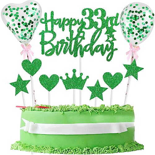 Tortendeko 33 Jahre Mann Frau Tortendeko 33 Geburtstag Glitzer 33. Geburtstagstorte Topper Happy 33th Birthday Tortendeko Kuchendeko 33. Geburtstag Grün 33 Kuchen Topper 33 Tortenaufsatz Tortendeko 33 Jahre Mann Frau Tortendeko 33 Geburtstag Glitzer 33. Geburtstagstorte Topper Happy 33th Birthday Tortendeko Kuchendeko 33. Geburtstag Grün 33 Kuchen Topper 33 Tortenaufsatz von Yishamei