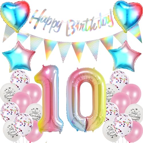 deko 10. geburtstag mädchen deko Rosa ballon 10. geburtstag mädchen dekoration Rosa Happy Birthday 10 mädchen deko luftballon 10. deko geburtstagsdeko 10 mädchen luftballon girlande 10 von Yishamei