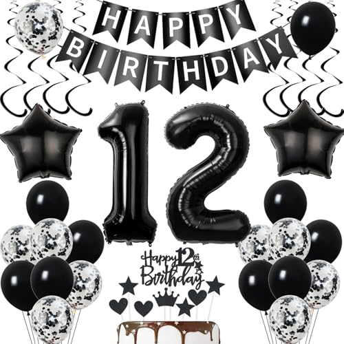 deko 12. geburtstag mädchen Junge deko Schwarz ballon 12. geburtstag deko mädchen Junge luftballon 12. geburtstag Junge Tortendeko Schwarz geburtstagsdeko 12 Jahre Tortendeko 12 geburtstag Junge deko 12. geburtstag mädchen Junge deko Schwarz ballon 12. geburtstag deko mädchen Junge luftballon 12. geburtstag Junge Tortendeko Schwarz geburtstagsdeko 12 Jahre Tortendeko 12 geburtstag Junge von Yishamei