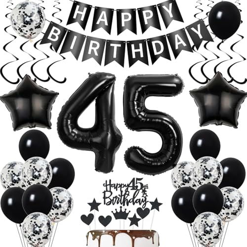 deko 45. geburtstag Frauen Mann deko Schwarz ballon 45. geburtstag deko Frau Mann luftballon 45. Tortendeko Schwarz geburtstagsdeko 45 Jahre Tortendeko 45 Männer deko 45. geburtstag Frauen Mann deko Schwarz ballon 45. geburtstag deko Frau Mann luftballon 45. Tortendeko Schwarz geburtstagsdeko 45 Jahre Tortendeko 45 Männer von Yishamei