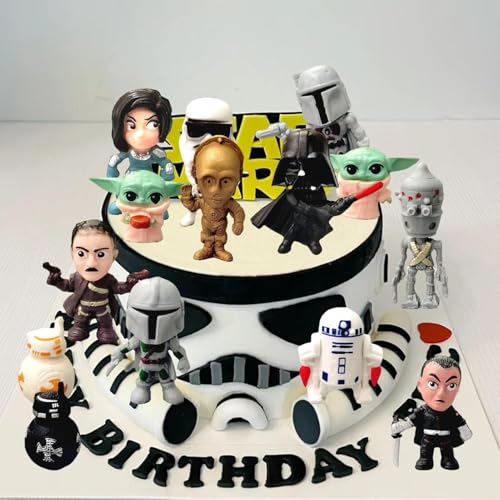 14-teiliges 3D-Kuchenaufsätze, Wars-Figuren-Set, Happy Birthday-Kuchenaufsätze, Cartoon-Party-Dekorationen 14-teiliges 3D-Kuchenaufsätze, Wars-Figuren-Set, Happy Birthday-Kuchenaufsätze, Cartoon-Party-Dekorationen von Yisound123