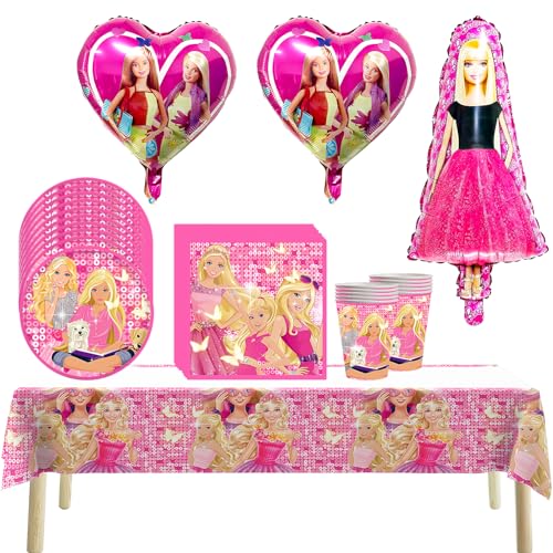44PCS prinzessin Partygeschirr, Party Supplies Set Enthalten Teller Pappbecher Servietten Tischdecken Luftballons, für Prinzessin geburtstag deko, princess geburtstag deko 44PCS prinzessin Partygeschirr, Party Supplies Set Enthalten Teller Pappbecher Servietten Tischdecken Luftballons, für Prinzessin geburtstag deko, princess geburtstag deko von Yisscen