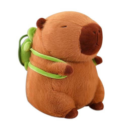Capybara Plüschspielzeug, 25 cm, Simulation Capybara aus Plüsch mit Schildkröten, niedliches Capybara-Plüsch, Capybara, Schildkröte, Plüschpuppen, Capybara, Kissen, Geschenk für Kinder, Jungen, von Yisscen