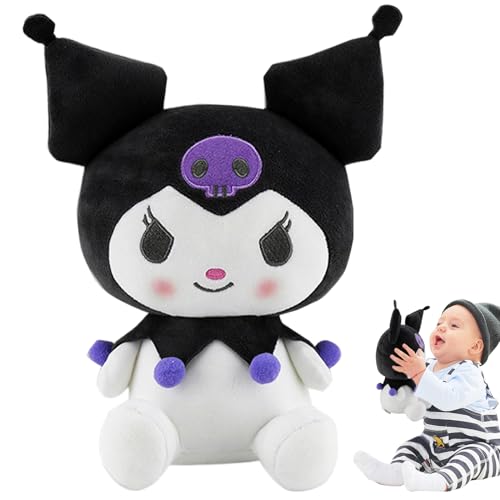 Yisscen Kuromi Plüsch, 25cm Sanrio Kuscheltier, Kuromi Stofftier, Cartoon Plüschtier, Kuromi Plüschfigur Stofftiere Plüschpuppen, für Jungen und Mädchen Geburtstagsgeschenke, Kulomi Fans Spielzeug von Yisscen