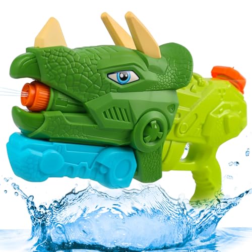 Wasserpistole Kinder,660ML Dinosaurier Wasserspritzpistole, Dinosaurier Design Wasserpistole Blaster Spielzeug, 8-10 Meter Water Blaster Soaker Spielzeug,für Garten Sommer Schwimmbad Strand Party (B) Wasserpistole Kinder,660ML Dinosaurier Wasserspritzpistole, Dinosaurier Design Wasserpistole Blaster Spielzeug, 8-10 Meter Water Blaster Soaker Spielzeug,für Garten Sommer Schwimmbad Strand Party (B) von Yisscen