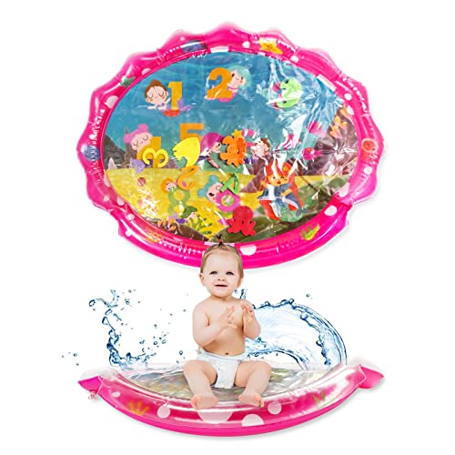 Yisscen Baby Aufblasbare Spielmatten, Aufblasbare sensorische Spielmatte Wassermatte Baby Baby Spielzeuge Ostergeschenke Baby für Baby Frühe Entwicklung Aktivitätszentren (Rosa Meerjungfrau) von Yisscen