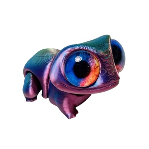 Yistoi 4 Stück 3D Printed Animals, 3D Gedruckte Tierfiguren, 3D Druck Frosch Modell, Dekorieren Den Tisch, aus Pla-Material, Süßes Aussehen, Verstellbare Gelenke, Geeignet für Kinder und Erwachsene von Yistoi