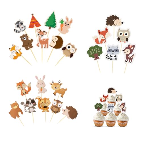 Yistoi 46 Tortendeko Tiere, Cake Topper Geburtstag, Waldtiere Geburtstag Deko, Niedliche und Lebendige Tierfiguren, Kindergeburtstagskuchen Dekoration, zum Dekorieren von Geburtstagstorten, Cupcakes Yistoi 46 Tortendeko Tiere, Cake Topper Geburtstag, Waldtiere Geburtstag Deko, Niedliche und Lebendige Tierfiguren, Kindergeburtstagskuchen Dekoration, zum Dekorieren von Geburtstagstorten, Cupcakes von Yistoi