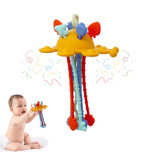 Yistoi Activity Greifball Baby-Spielzeug, Sensorische Beißring-Spielzeuge, Montessori UFO Silikon-Ziehspielzeug, Montessori-Spielzeug 1 2 Jahre, Feinmotorik Entwickeln, Reisebegleiter Yistoi Activity Greifball Baby-Spielzeug, Sensorische Beißring-Spielzeuge, Montessori UFO Silikon-Ziehspielzeug, Montessori-Spielzeug 1 2 Jahre, Feinmotorik Entwickeln, Reisebegleiter von Yistoi