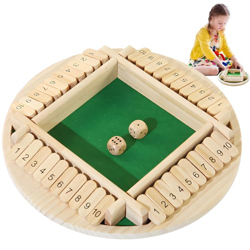 Yistoi Shut The Box, Brettspiel aus Holz, Klappbrett Spiel, Gesellschaftsspiele, Lustiges Puzzlespiel, Geeignet für Kinder ab 3 Jahren, Leicht zu Tragen, Geeignet für Familie, Party, Bar Yistoi Shut The Box, Brettspiel aus Holz, Klappbrett Spiel, Gesellschaftsspiele, Lustiges Puzzlespiel, Geeignet für Kinder ab 3 Jahren, Leicht zu Tragen, Geeignet für Familie, Party, Bar von Yistoi