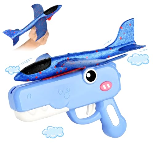 Yistoi Styroporflieger, Wurfgleiter, Flugzeug Spielzeug, Kinderspielzeug für Den Außenbereich, Sicheres Material, Niedliches Aussehen, Geeignet für Kinder über 3 Jahre zum Spielen (Blau) von Yistoi