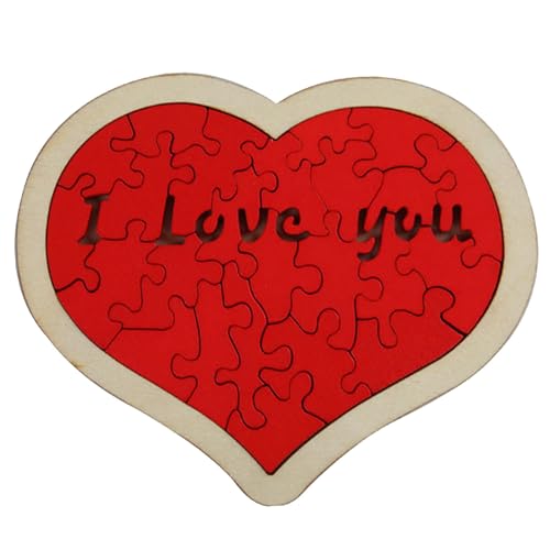Herz-Bausteine | I Love You Brick Puzzles in Herzform, romantische Dekoration für Jahrestag, romantische Dekoration, Jahrestag, Valentinstag, Geschenke für Frauen und Männer Yiurse von Yiurse
