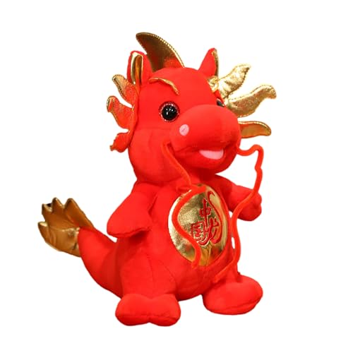 Yiurse Chinese Dragon Plush - Dragon Doll Plushies - Comfortable Lucky Red Chinese Dragon Plush for Festival Table Decorations von Yiurse