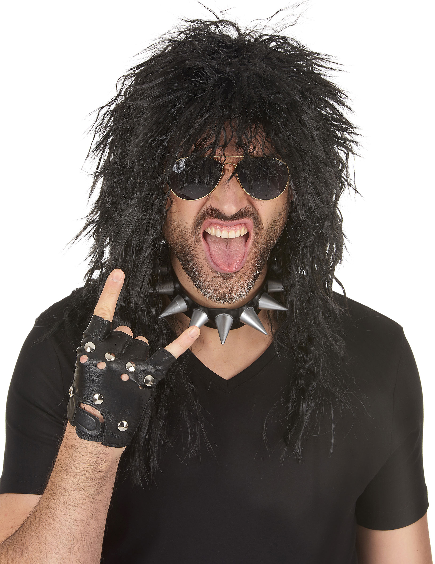 80er Rocker Perücke schwarz 80er Rocker Perücke schwarz von BESTER NOVELTY