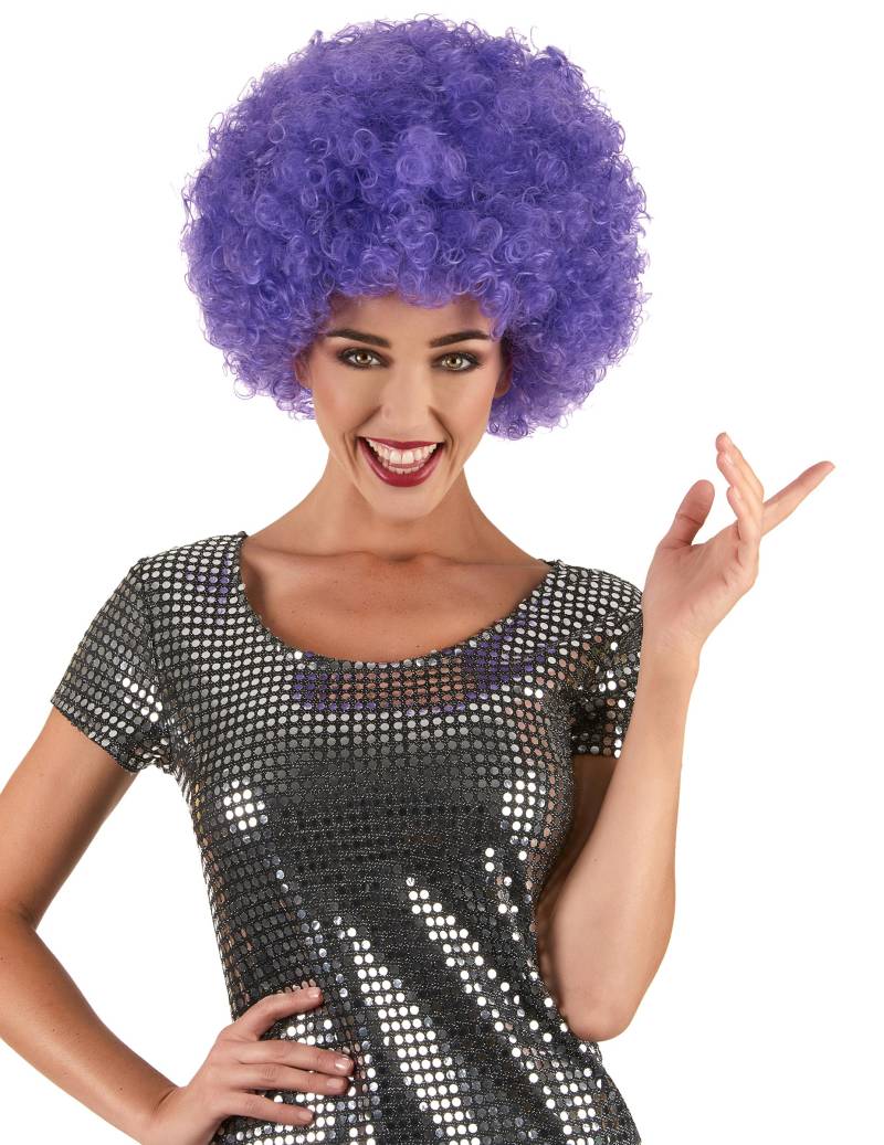 Afro-Perücke lila von KARNEVAL-MEGASTORE