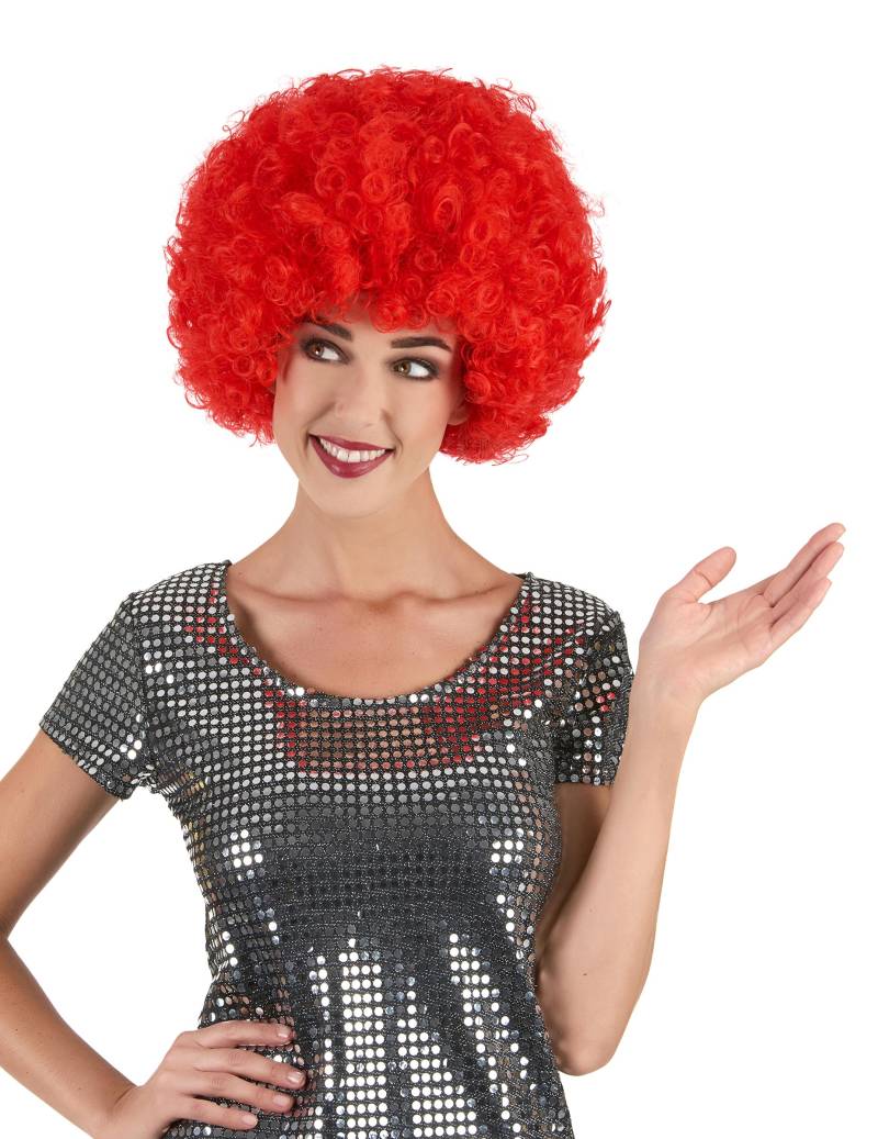 Afro-Perücke rot von KARNEVAL-MEGASTORE