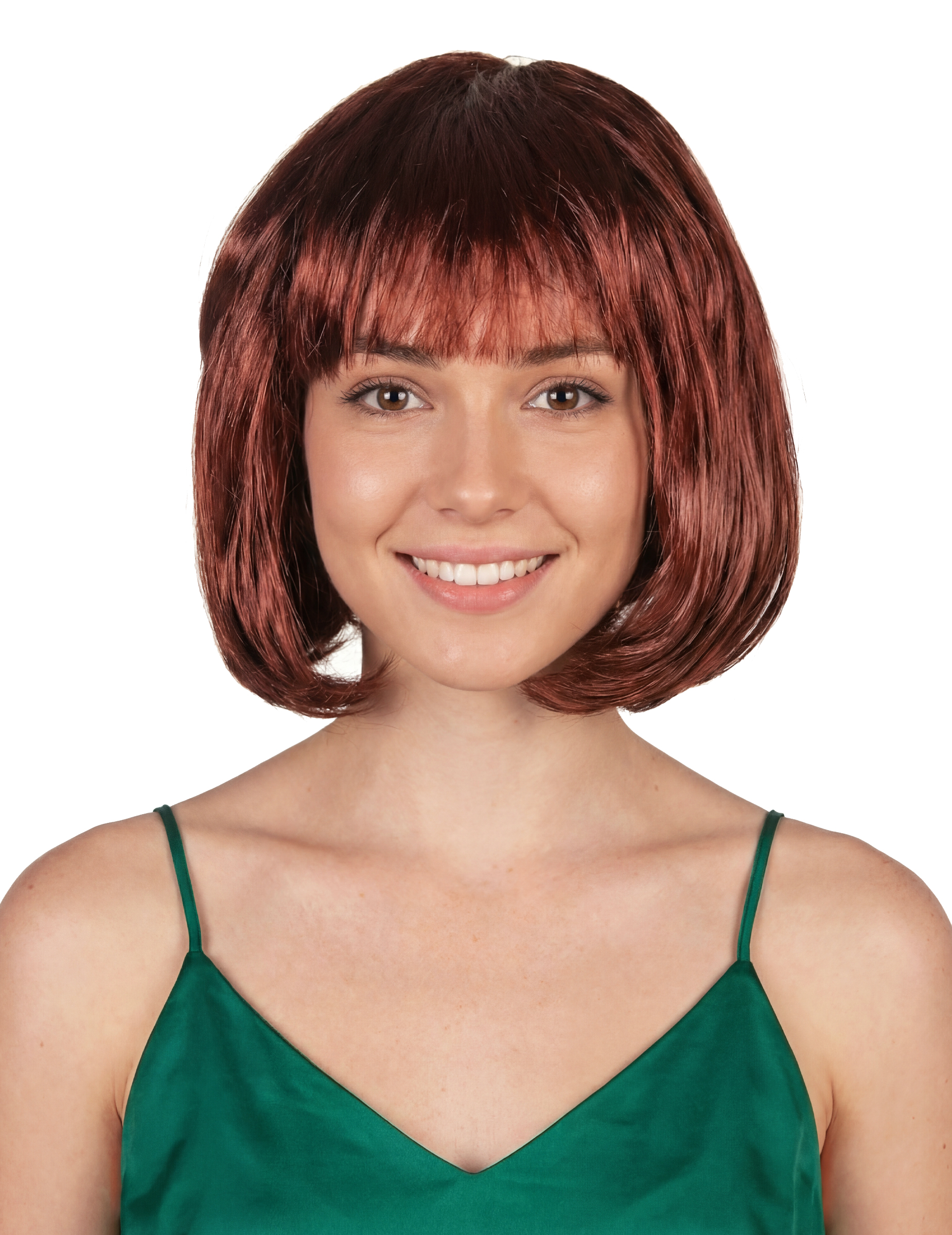 Bob Damenperücke mit Pony rotbraun Bob Damenperücke mit Pony rotbraun von BESTER NOVELTY