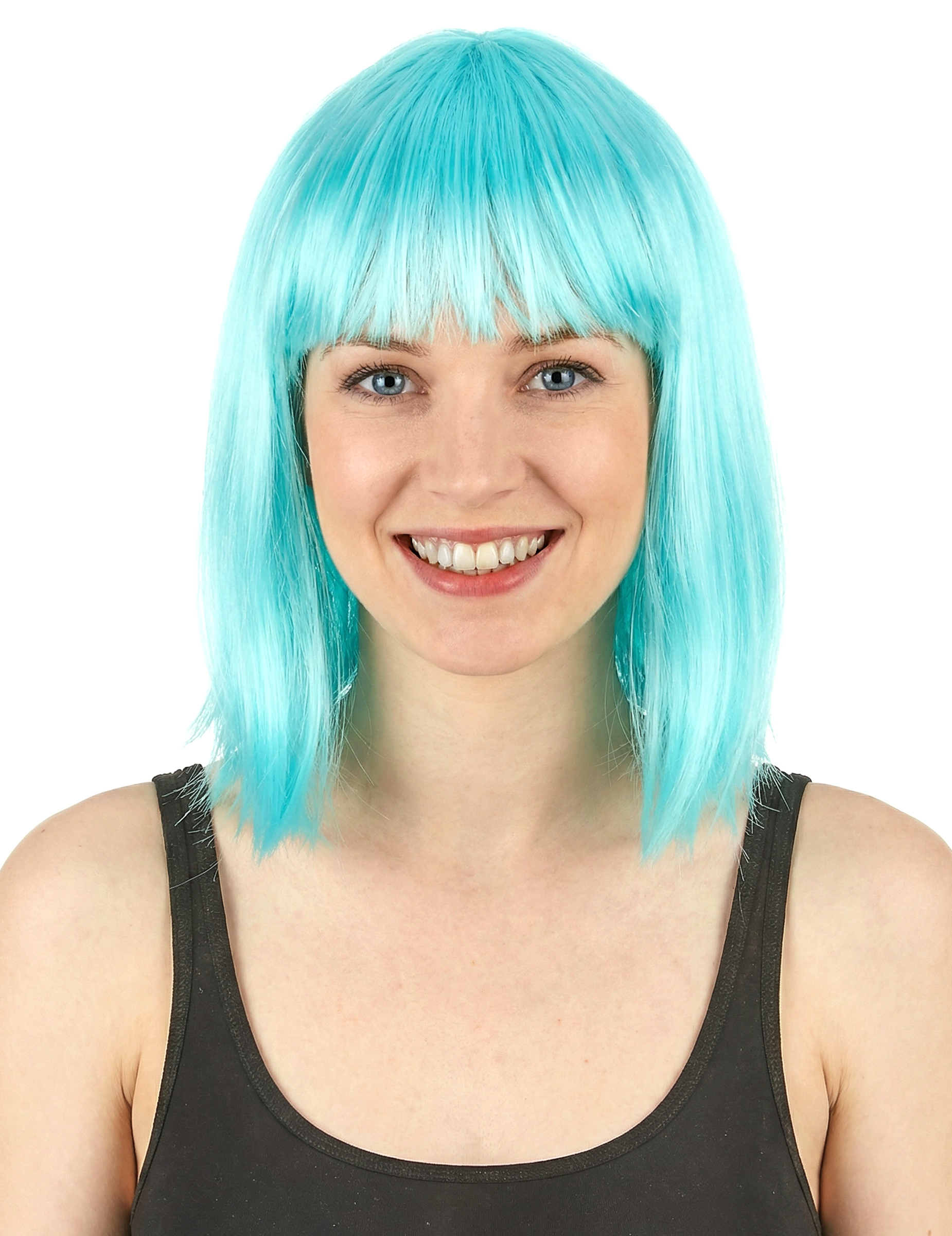 Fransenperücke Damenperücke türkis Fransenperücke Damenperücke türkis von BESTER NOVELTY