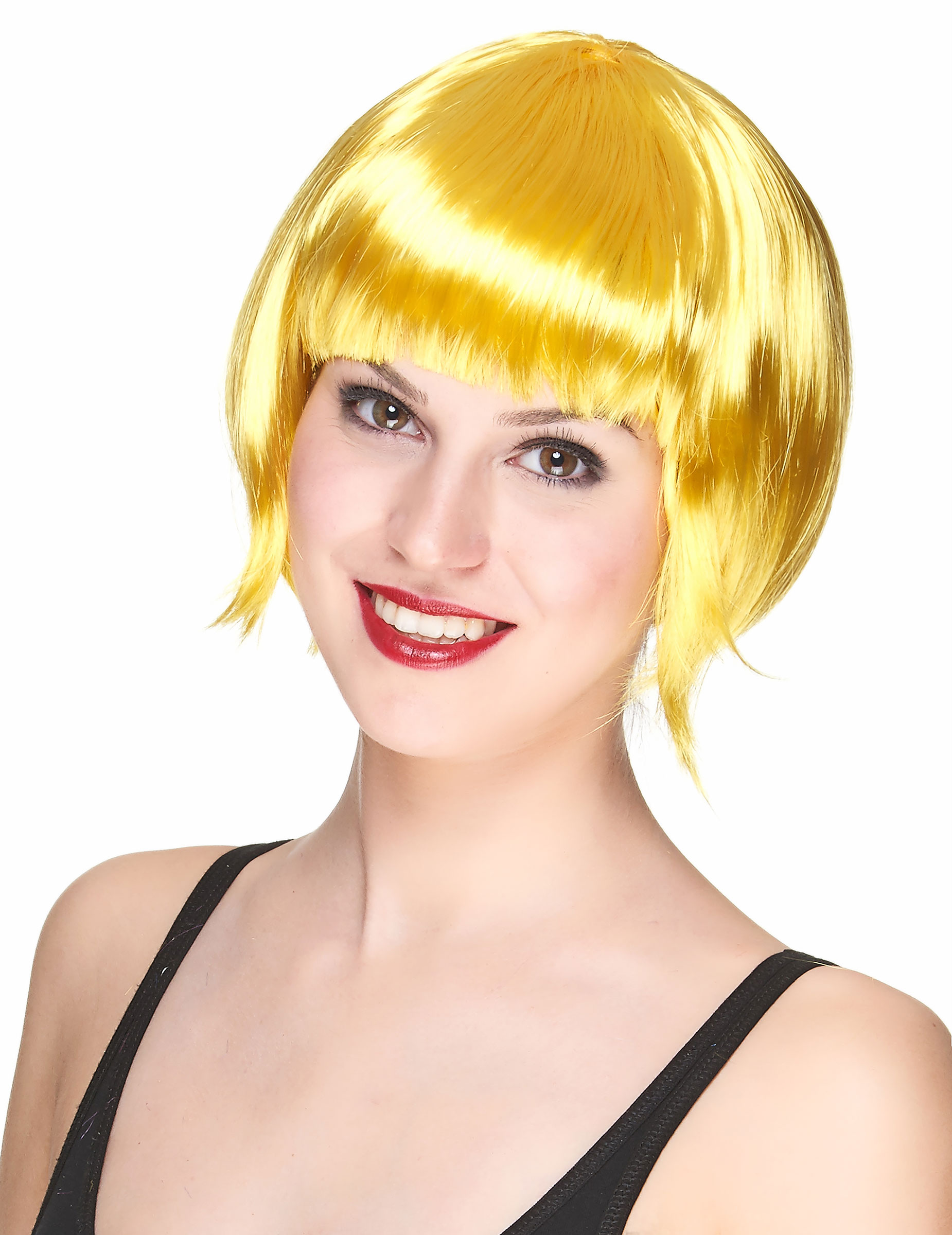 Pagenschnitt Damenperücke Karneval gelb Pagenschnitt Damenperücke Karneval gelb von KARNEVAL-MEGASTORE