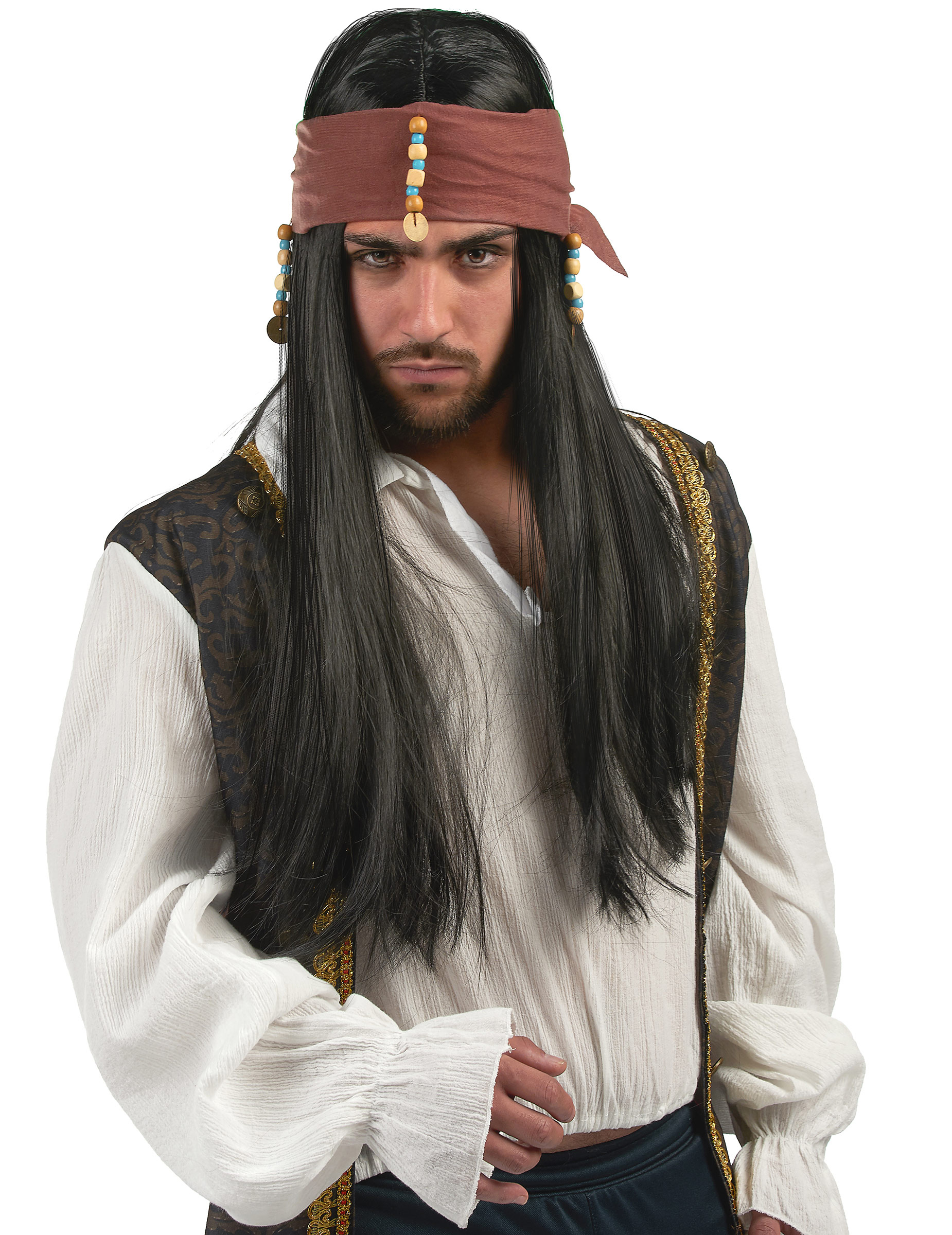 Piraten Herren-Perücke schwarz-braun Piraten Herren-Perücke schwarz-braun von KARNEVAL-MEGASTORE