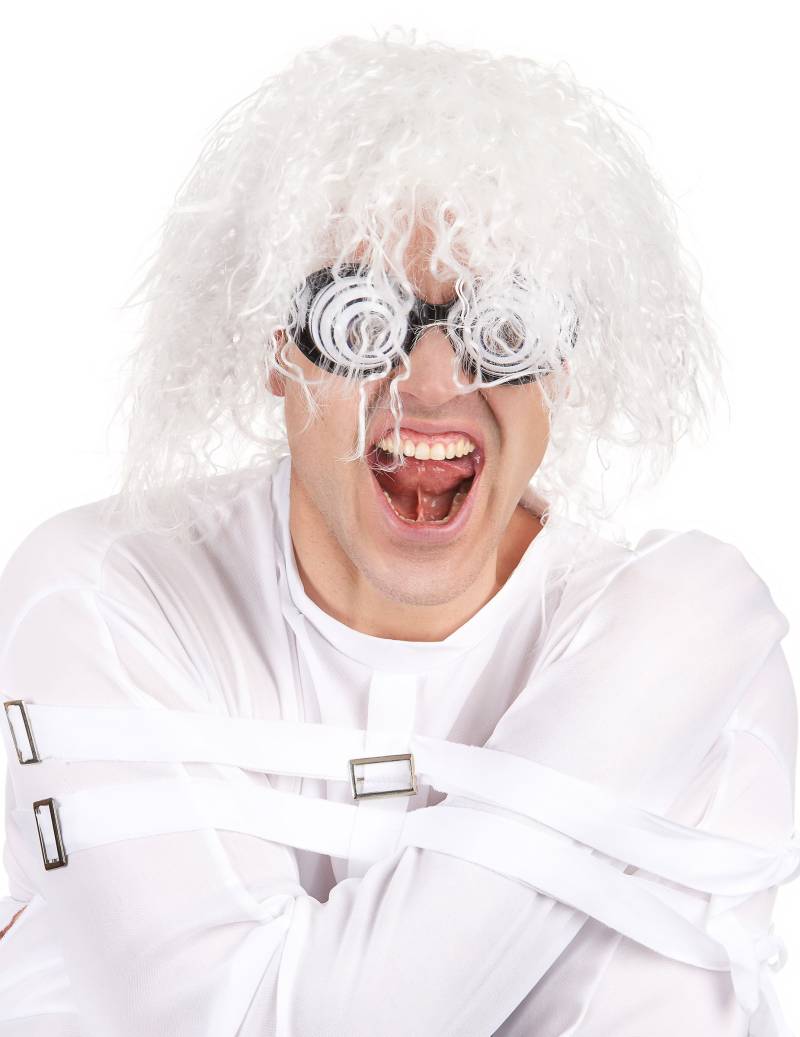 Verrückter Wissenschaftler Perücke weiss von KARNEVAL-MEGASTORE