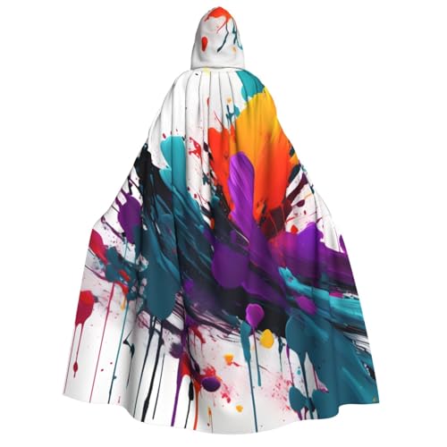 Yiyilong Farbspritzer-Druck, Uni, Kapuzenumhang, Dekoration, Umhang, Cosplay-Kostüme, Halloween-Kapuzenmantel Yiyilong Farbspritzer-Druck, Uni, Kapuzenumhang, Dekoration, Umhang, Cosplay-Kostüme, Halloween-Kapuzenmantel von Yiyilong