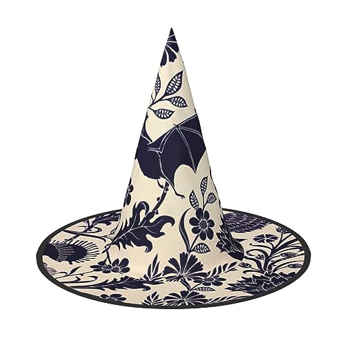 Yiyilong Fledermausmuster-Druck, Halloween-Hexenhut, Dekorationen für Halloween-Party, Cosplay-Zubehör. Yiyilong Fledermausmuster-Druck, Halloween-Hexenhut, Dekorationen für Halloween-Party, Cosplay-Zubehör. von Yiyilong