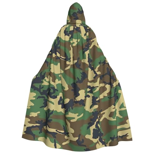 Yiyilong Grüner Militär-Camouflage-Umhang, Uni, für Erwachsene, Dekoration, Umhang, Cosplay-Kostüme, Halloween-Kapuzenmantel Yiyilong Grüner Militär-Camouflage-Umhang, Uni, für Erwachsene, Dekoration, Umhang, Cosplay-Kostüme, Halloween-Kapuzenmantel von Yiyilong