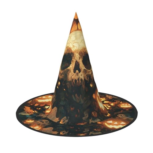 Yiyilong Halloween-Totenkopf-Druck, Halloween-Hexenhut, Dekorationen für Halloween-Party, Cosplay, Kostümpartys. Yiyilong Halloween-Totenkopf-Druck, Halloween-Hexenhut, Dekorationen für Halloween-Party, Cosplay, Kostümpartys. von Yiyilong